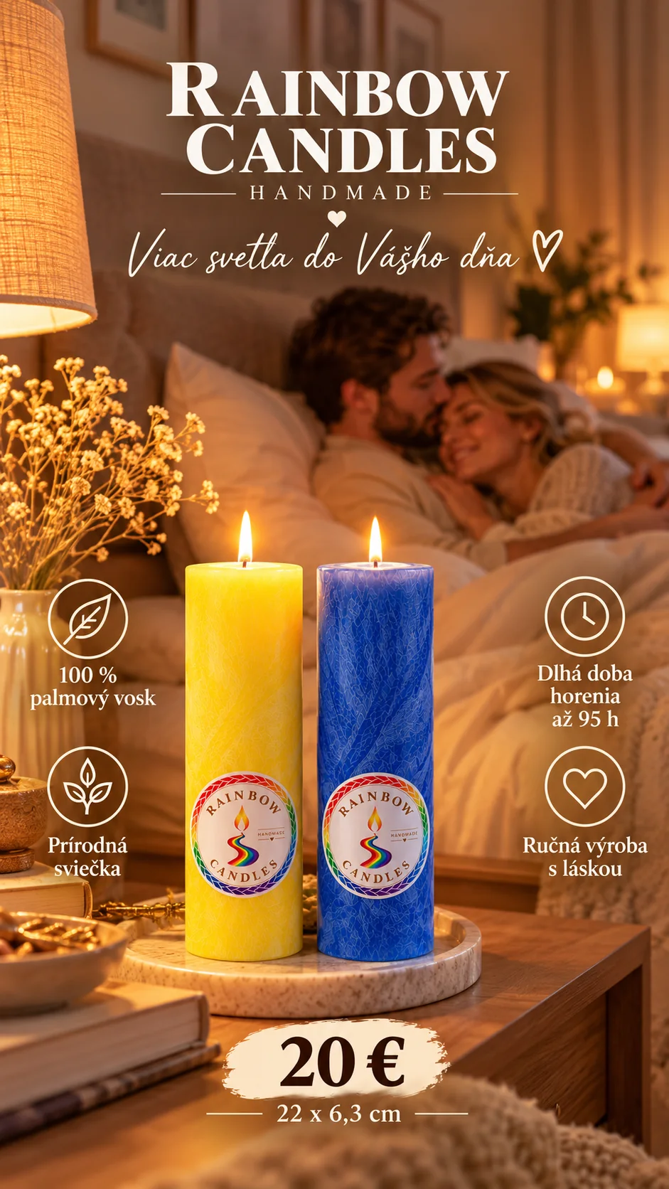 Červená Rainbow Candle